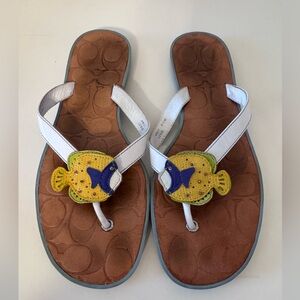 COACH Lexie Fish Flip-flops. 8.5